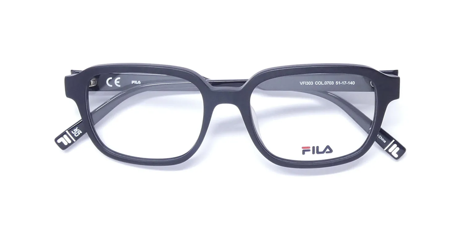 Fila Vfi303 0703 Eyeglasses Matte Black 51mm Unisex 2