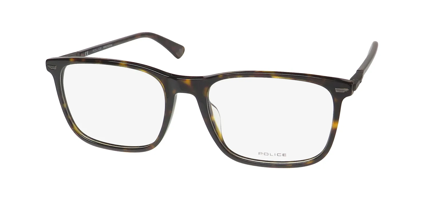 Police Vplf80 Crossroads 3 0722 Eyeglasses Dark Havana 55mm