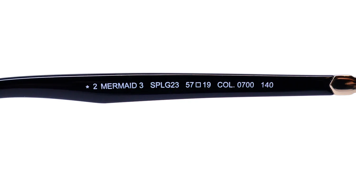 Police Splg23 Mermaid 3 0700 Sunglasses Black 57mm 8