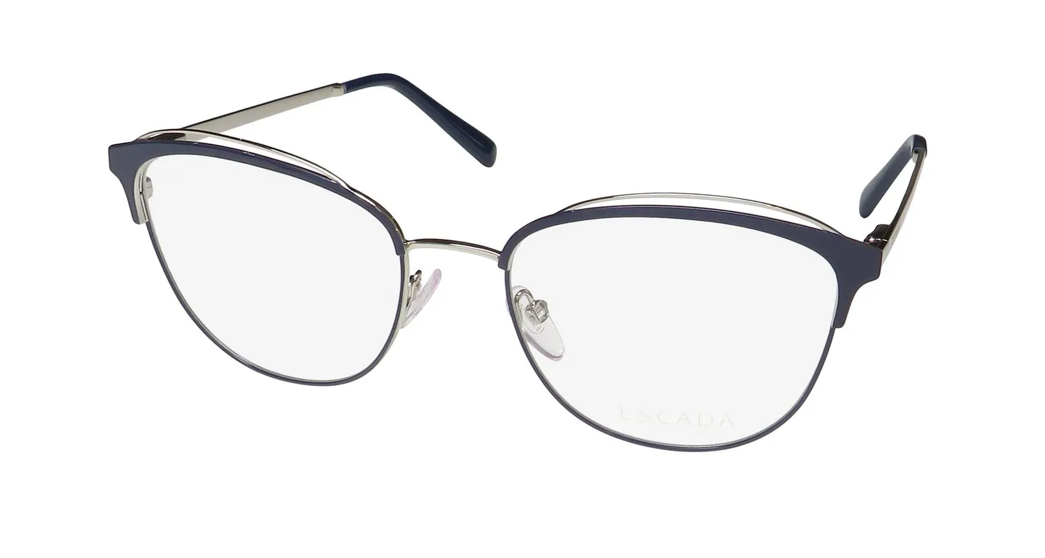 Escada Vesd41k 0e70 Eyeglasses Navy Blue 54mm