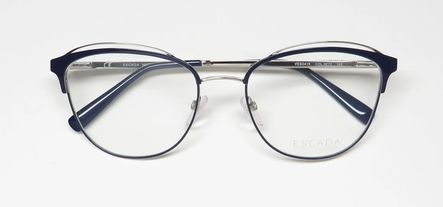 Escada Vesd41k 0e70 Eyeglasses Navy Blue 54mm 2