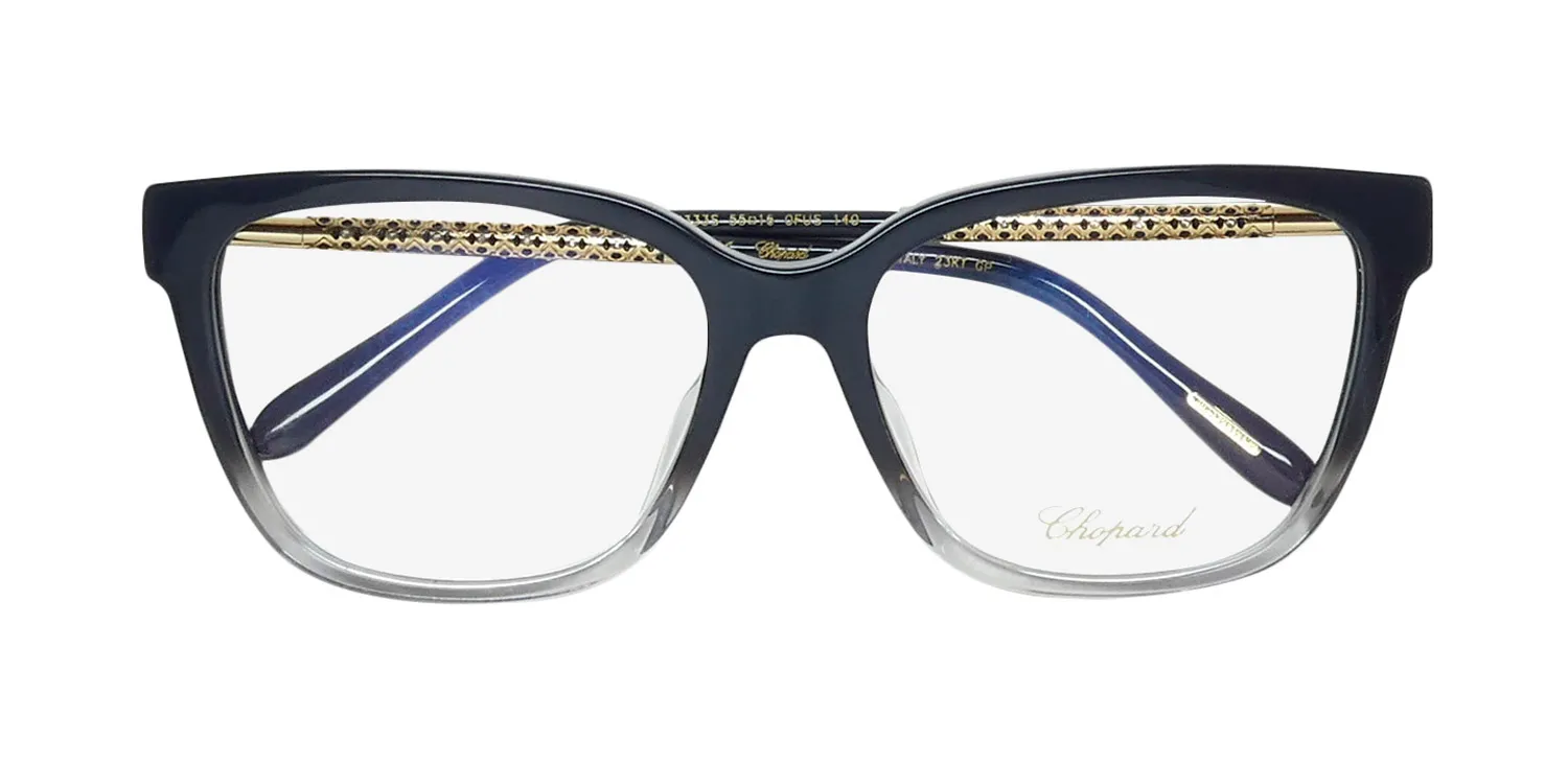 Chopard VCH333S 0fus Eyeglasses Black Havana 55mm 2