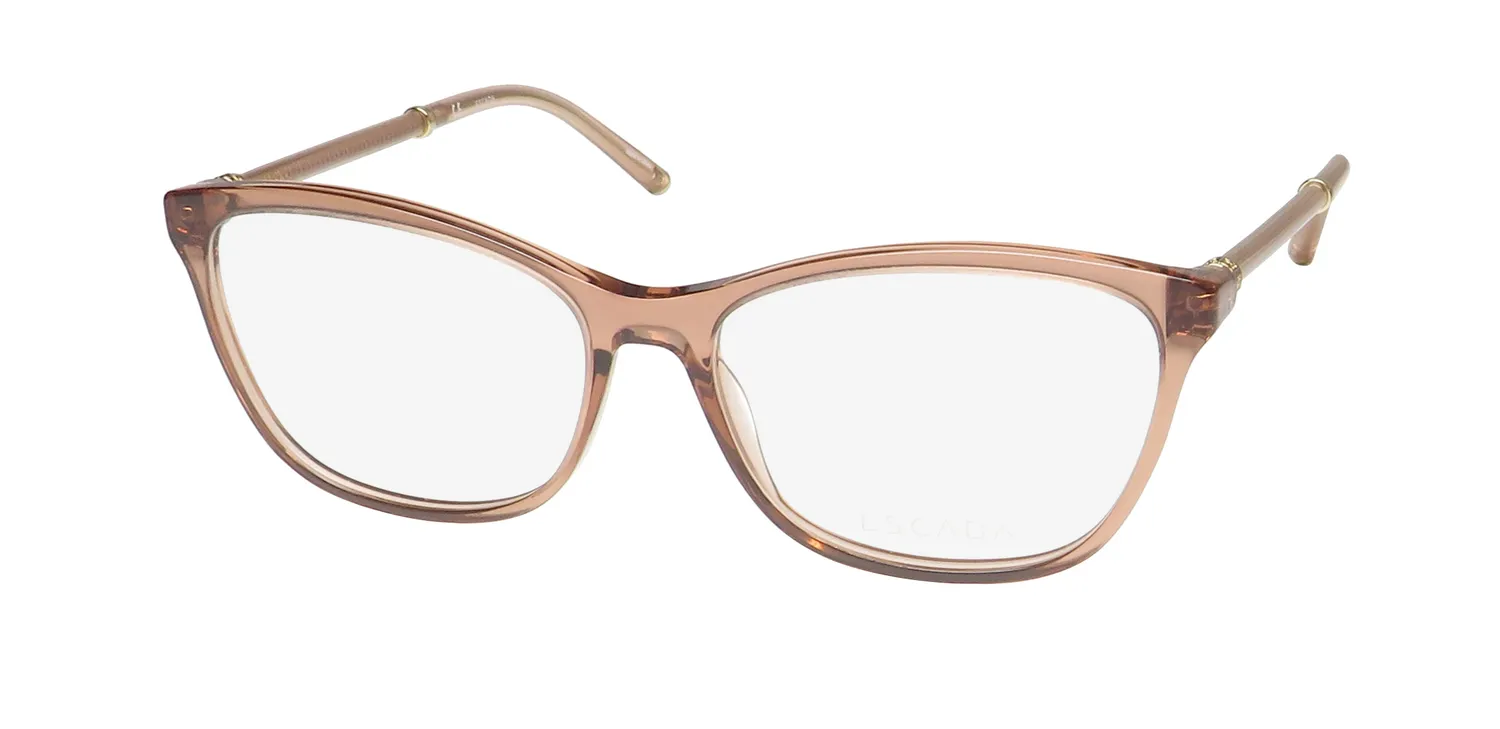 Escada VESD60 0805 Eyeglasses Transparent Light Brown 54mm