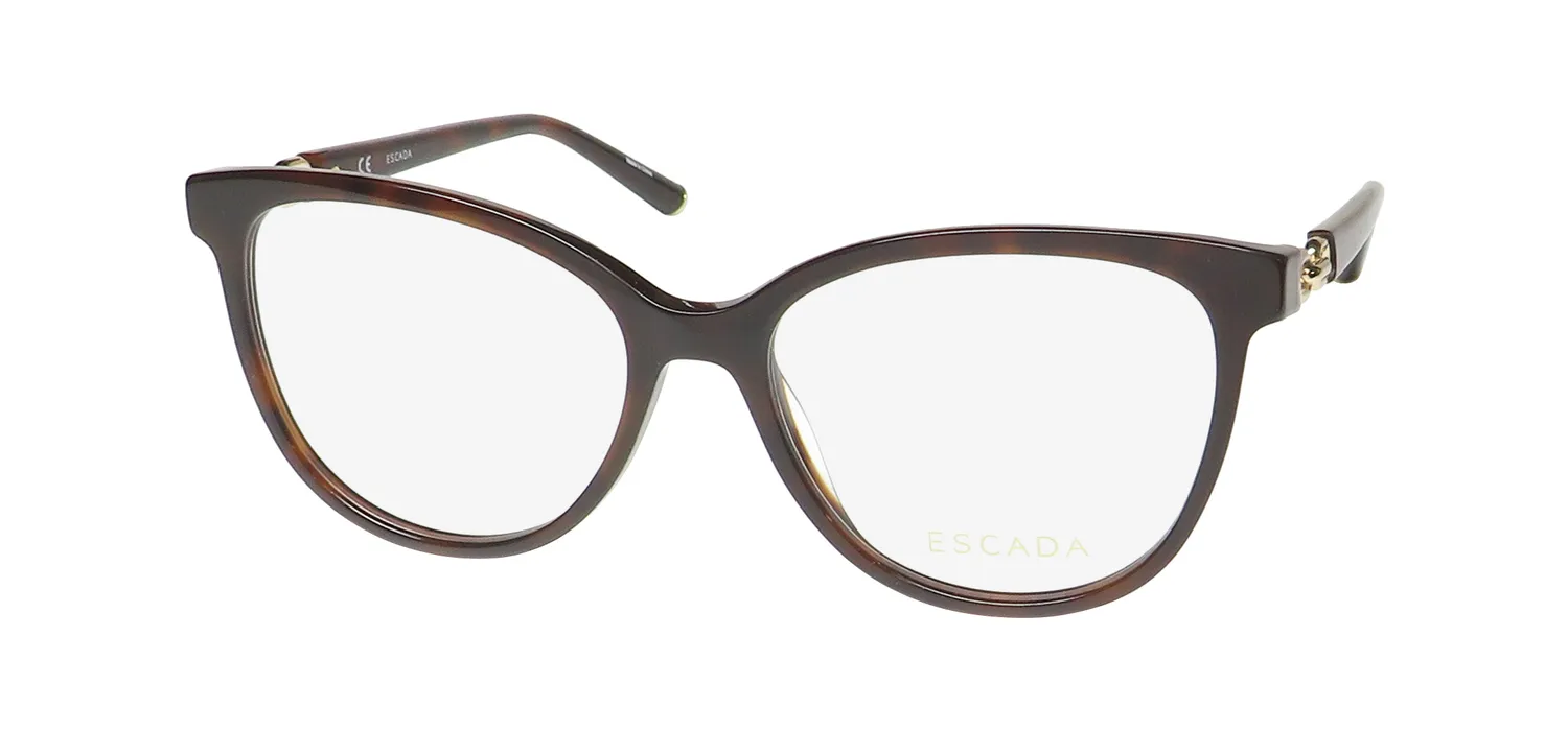 Escada Vesd55 0752 Eyeglasses Dark Havana 53mm