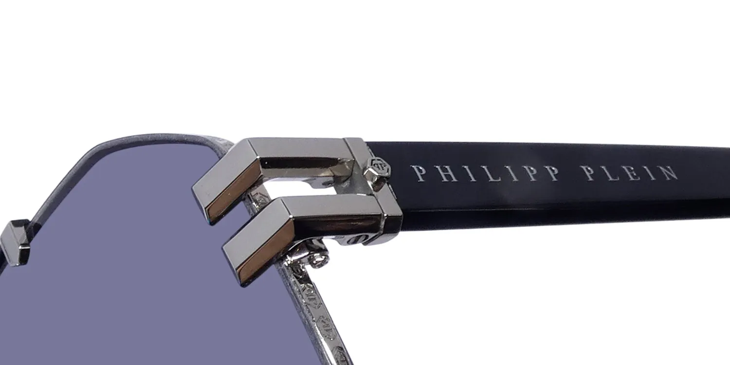 Philipp Plein Spp077 Plein Icon 0578 Sunglasses Palladium 63mm Unisex 6