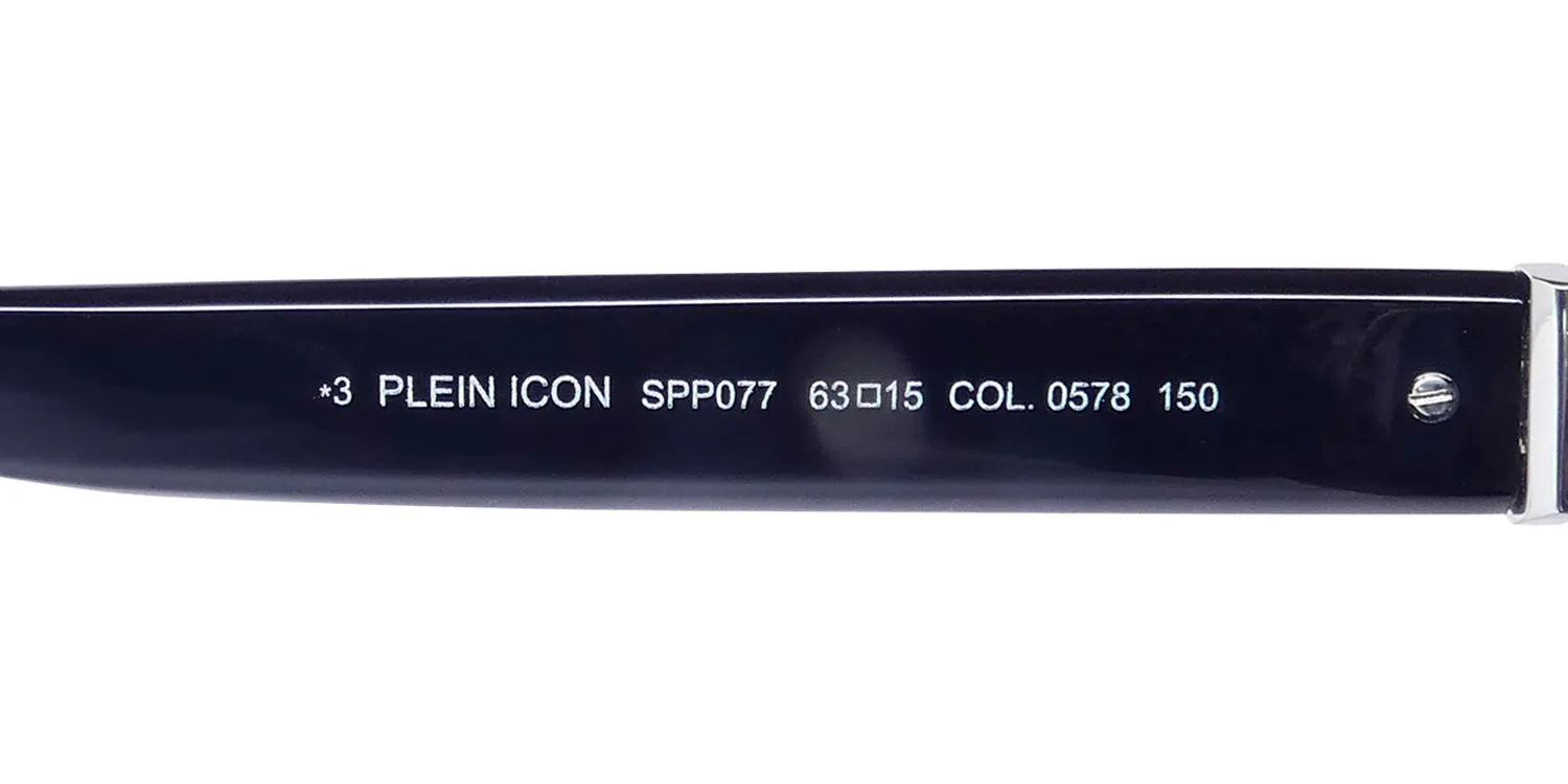 Philipp Plein Spp077 Plein Icon 0578 Sunglasses Palladium 63mm Unisex 8