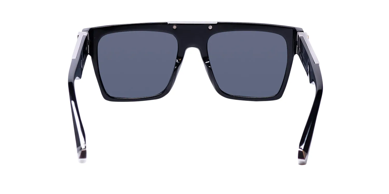 Philipp Plein Spp080 Plein Badge 23kt Gp 700w Sunglasses Shiny Black 55mm 5