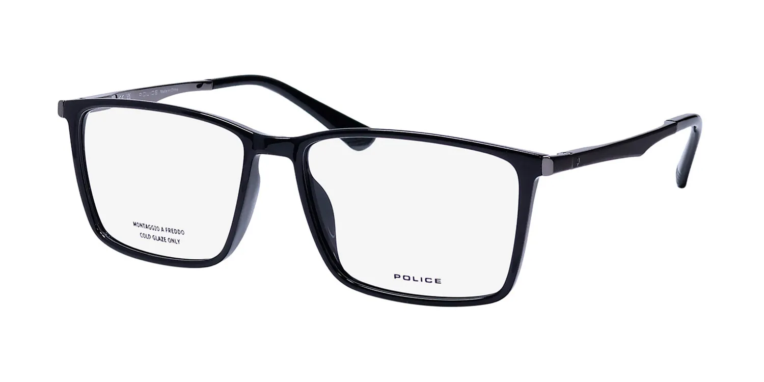 Police Vplg70 Quest 1 0z42 Eyeglasses Black 56mm