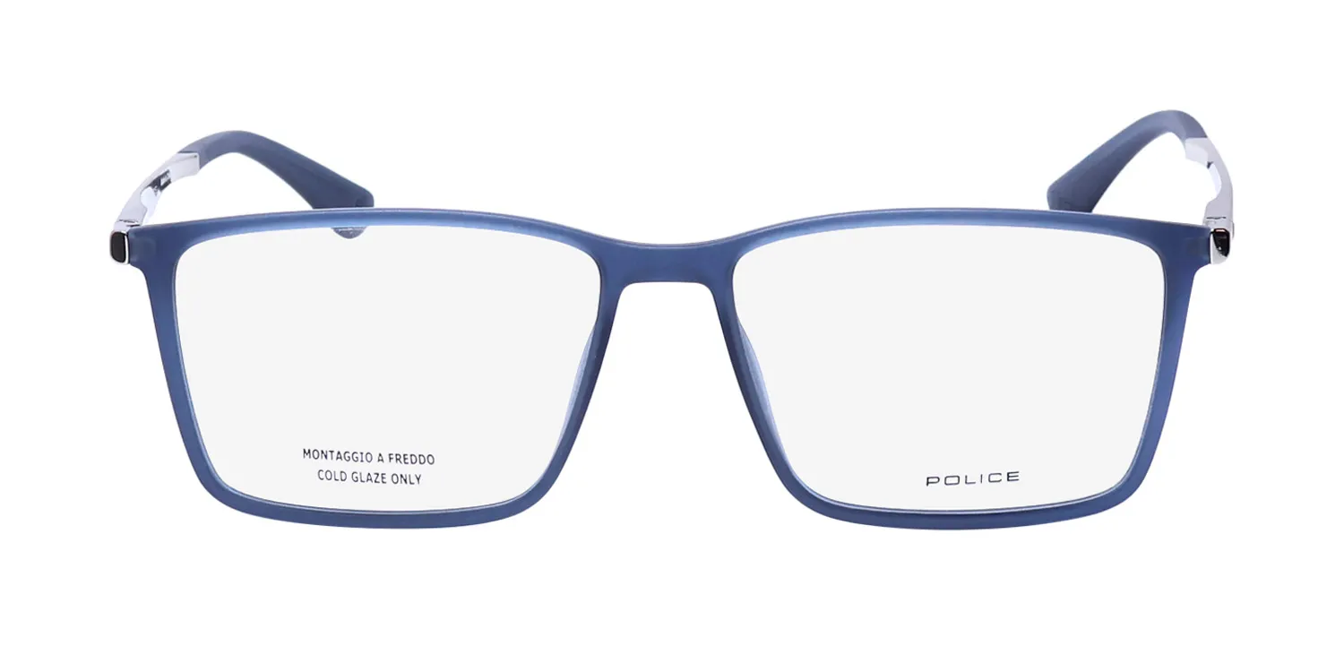 Police Vplg70 Quest 1 agqm Eyeglasses Transparent Blue 56mm 3