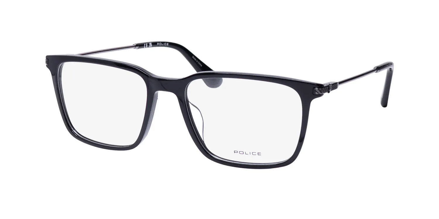Police Vplg77 Octane 5 0700 Eyeglasses Black 53mm