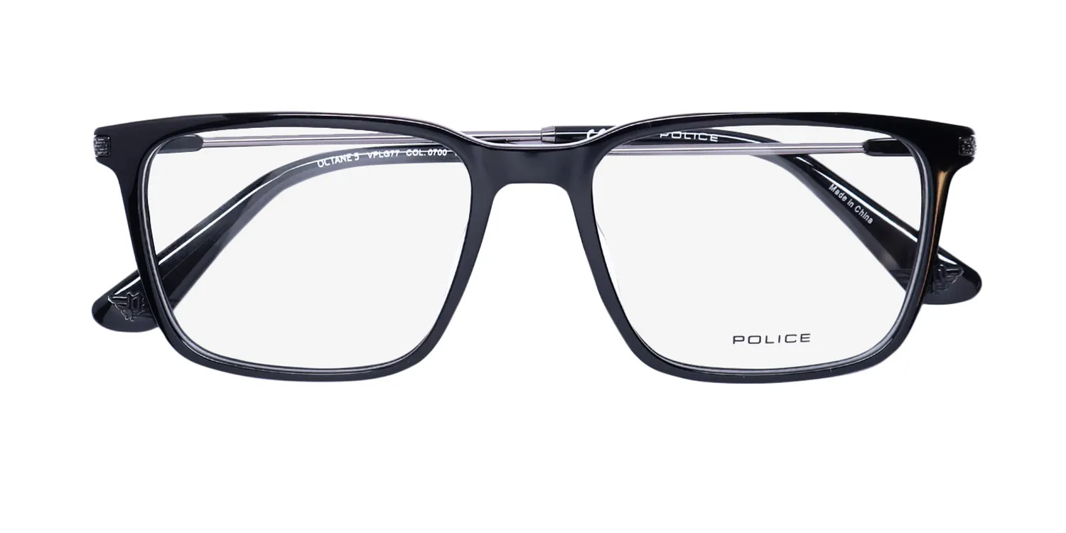Police Vplg77 Octane 5 0700 Eyeglasses Black 53mm 2