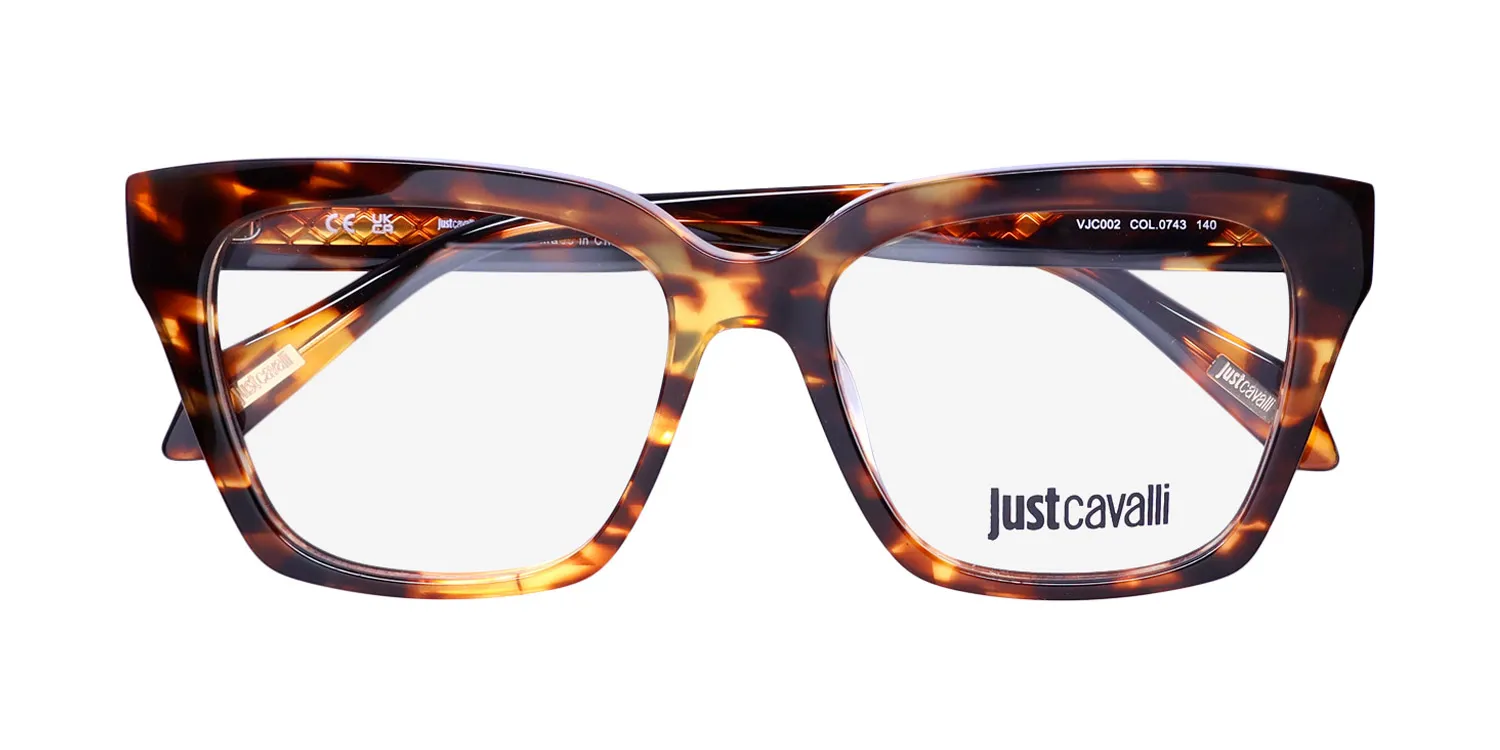 Just Cavalli Vjc002 0743 Eyeglasses Brown Havana 52mm 2