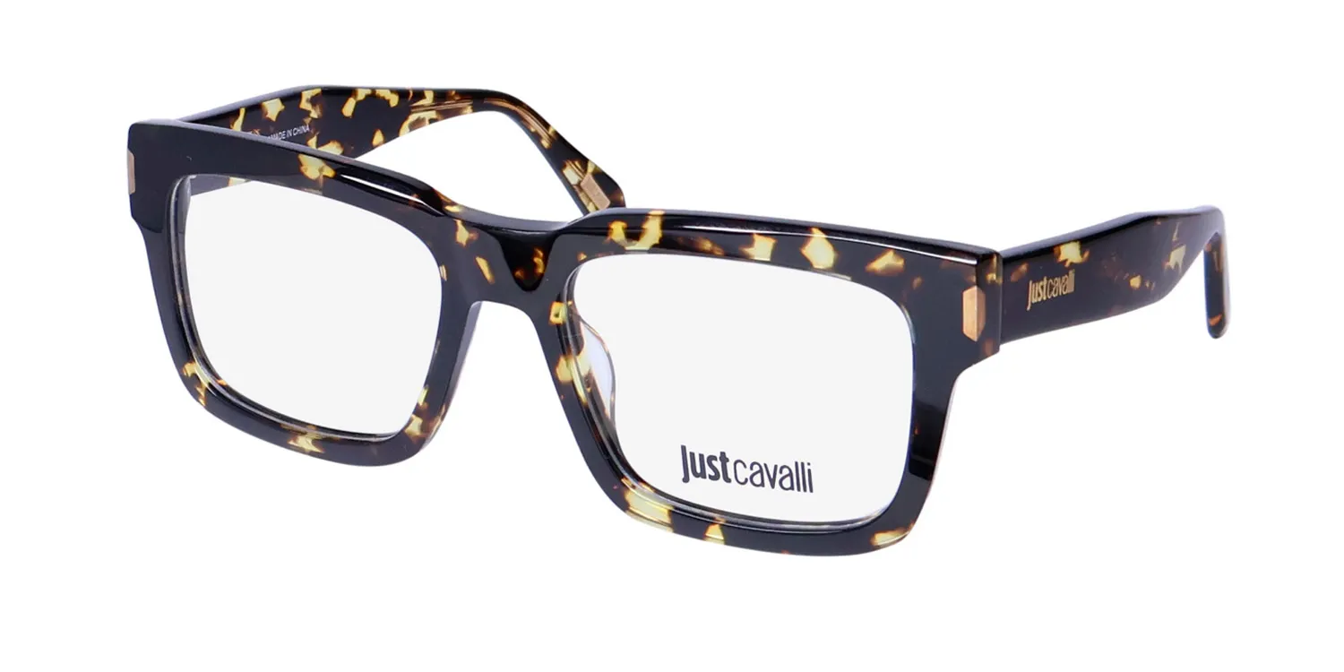 Just Cavalli Vjc015 0780 Eyeglasses Havana Honey Tatoo 54mm