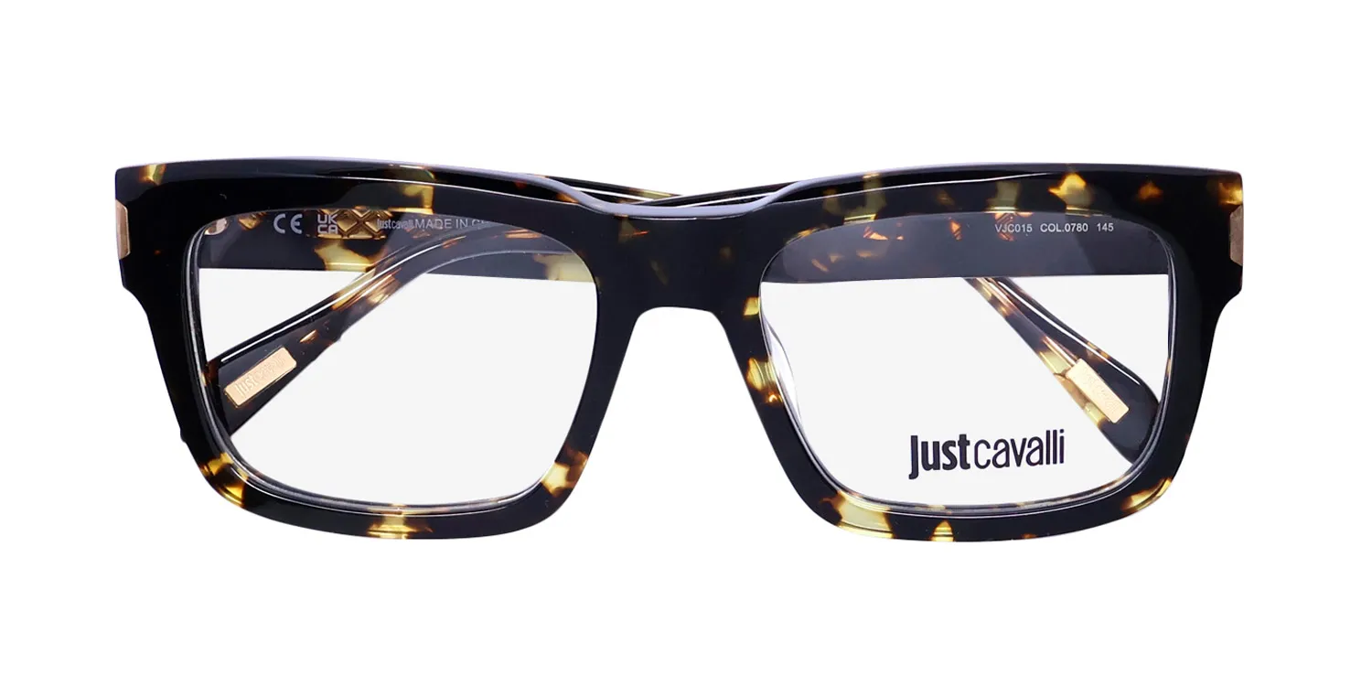 Just Cavalli Vjc015 0780 Eyeglasses Havana Honey Tatoo 54mm 2