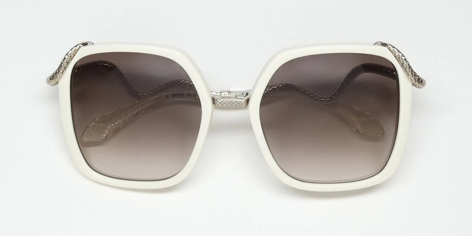 Roberto Cavalli Src003 09x7 Sunglasses Cream 55mm Women 2