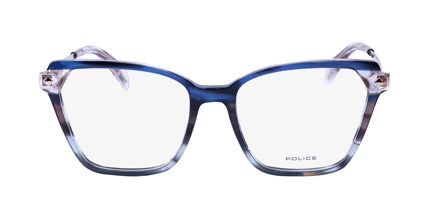 Police Vpll28 Stagedive 15 0gbl Eyeglasses Stripped Blue 53mm 3