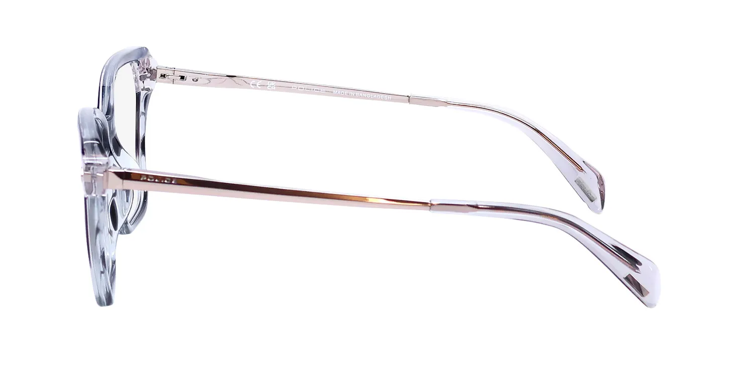 Police Vpll28 Stagedive 15 0gbl Eyeglasses Stripped Blue 53mm 4