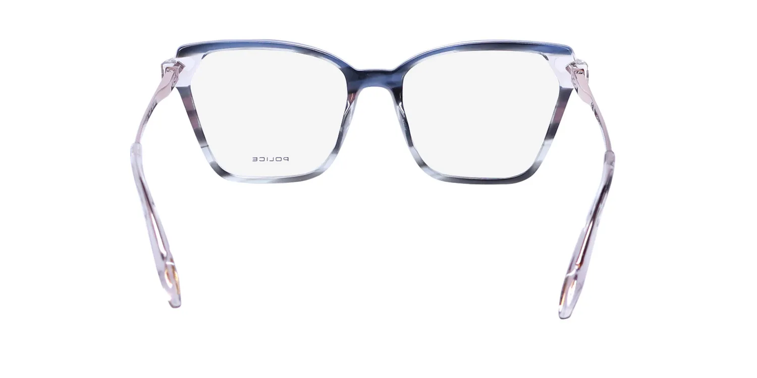 Police Vpll28 Stagedive 15 0gbl Eyeglasses Stripped Blue 53mm 5