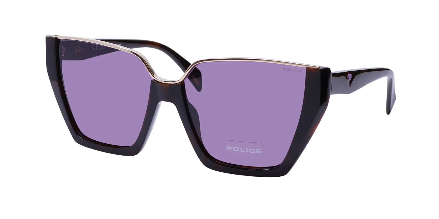 Police Spll33 Gem 1 0752 Sunglasses Dark Havana 57mm