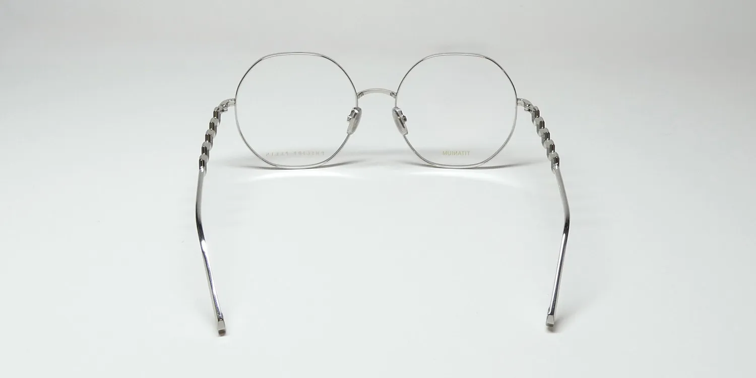 Philipp Plein Vpp070 Plein Delight 0579 Eyeglasses Shiny Full Palladium 56mm 5
