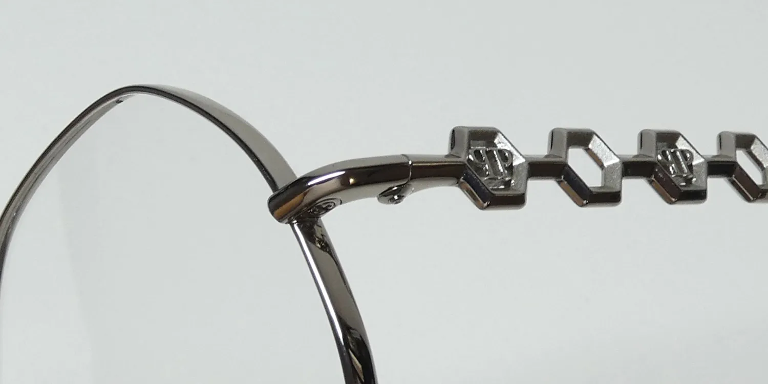 Philipp Plein Vpp070 Plein Delight 0579 Eyeglasses Shiny Full Palladium 56mm 6