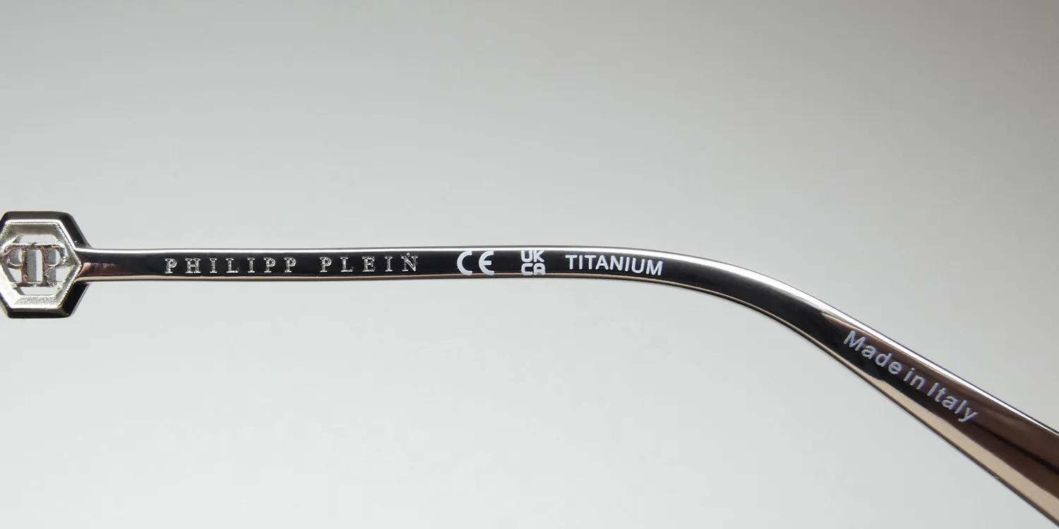 Philipp Plein Vpp070 Plein Delight 0579 Eyeglasses Shiny Full Palladium 56mm 7