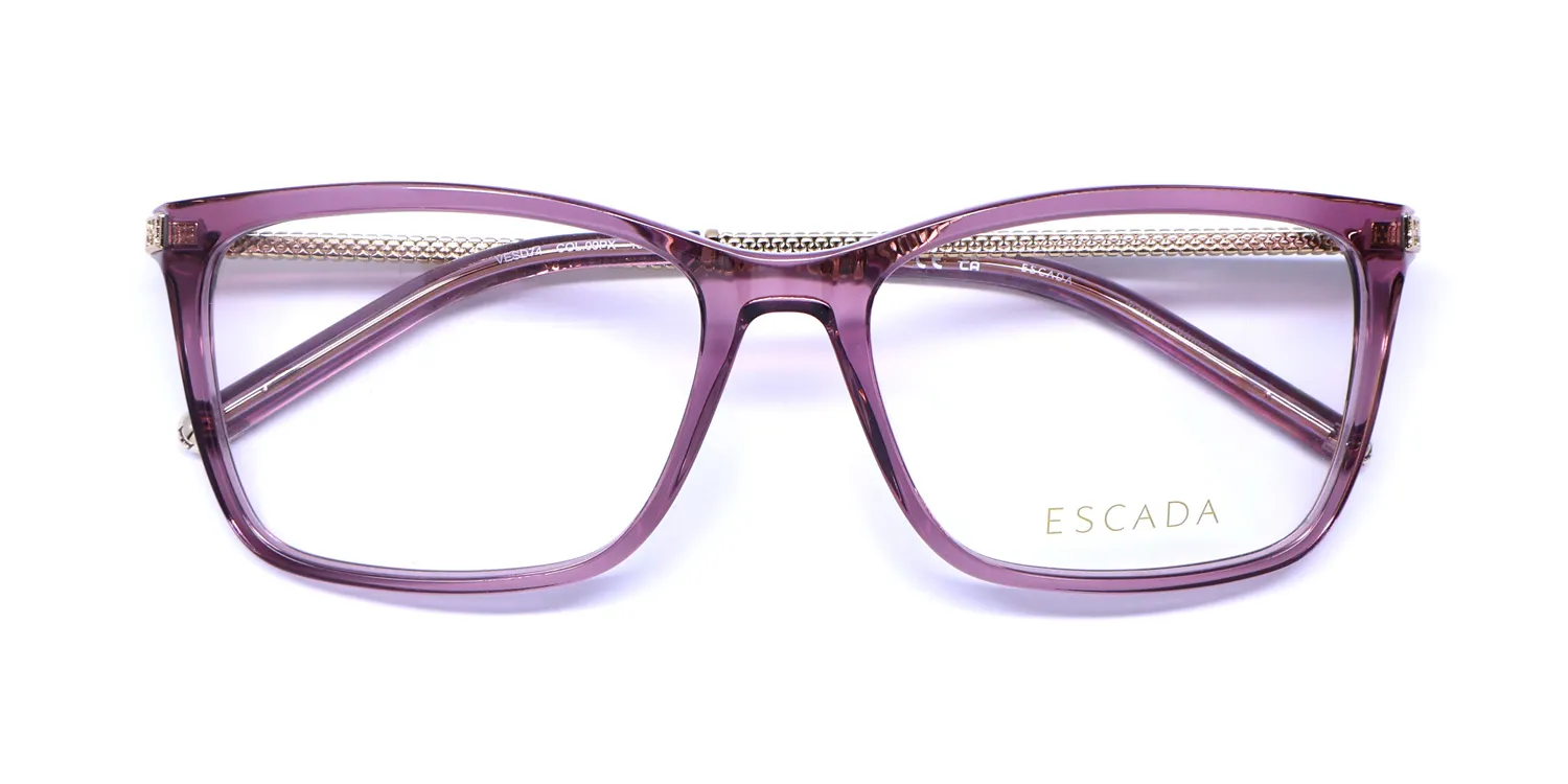 Escada Vesd74 09px Eyeglasses Transparent Violet 55mm 2