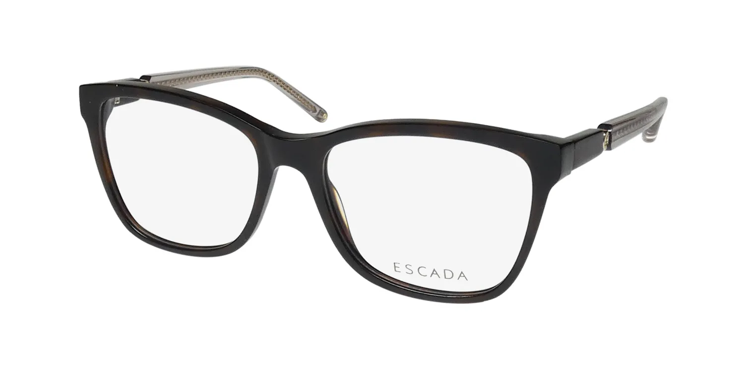 Escada VESD85 0752 Eyeglasses Dark Havana 54mm