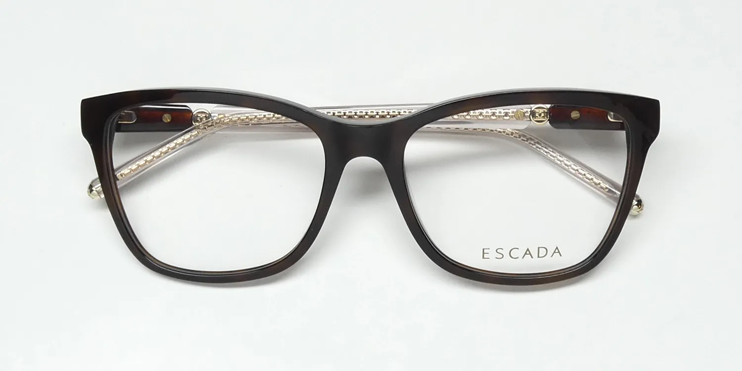 Escada VESD85 0752 Eyeglasses Dark Havana 54mm 2