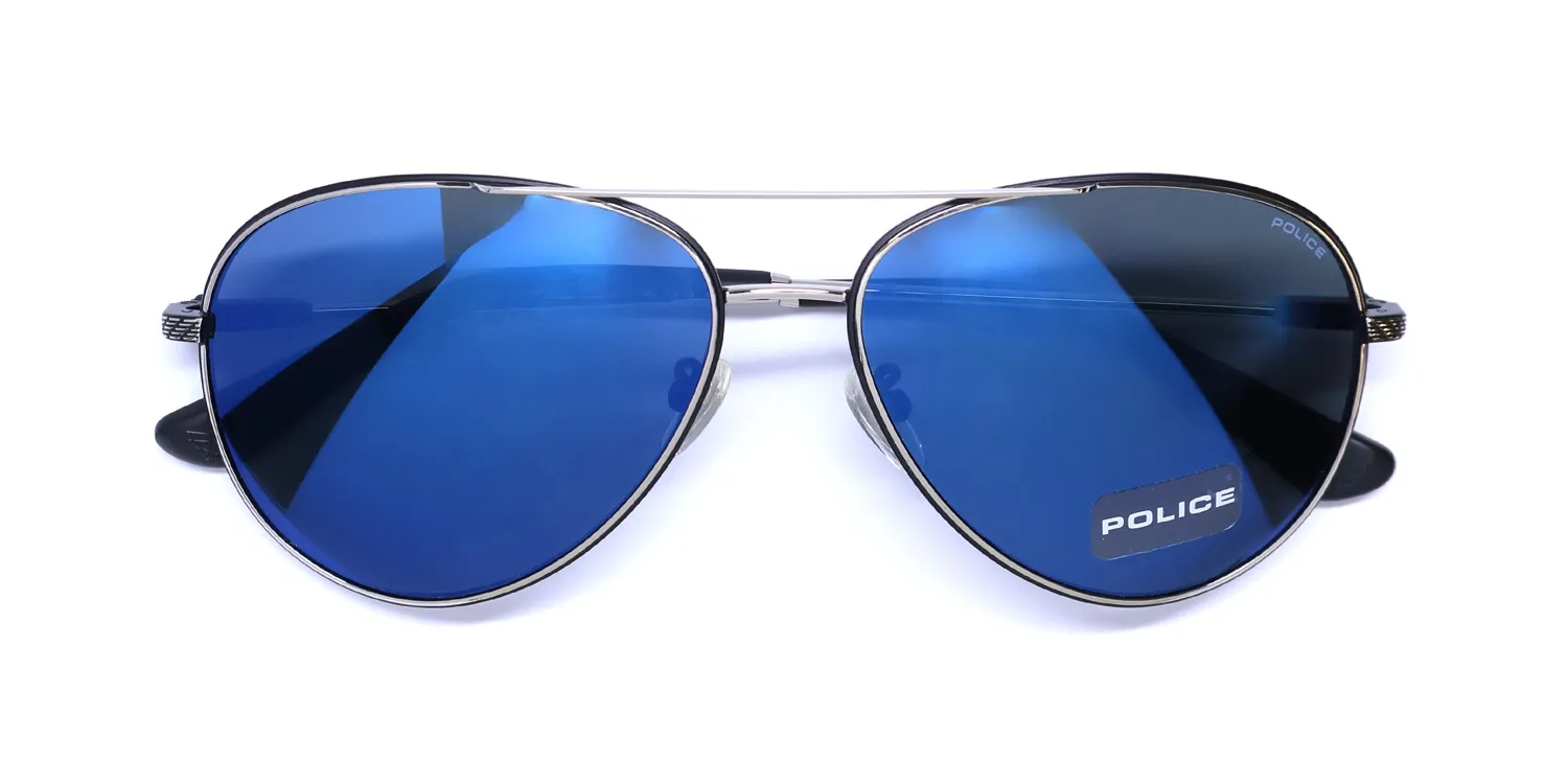 Police Spll11 Octane 8 k07b Sunglasses Silver 59mm 2