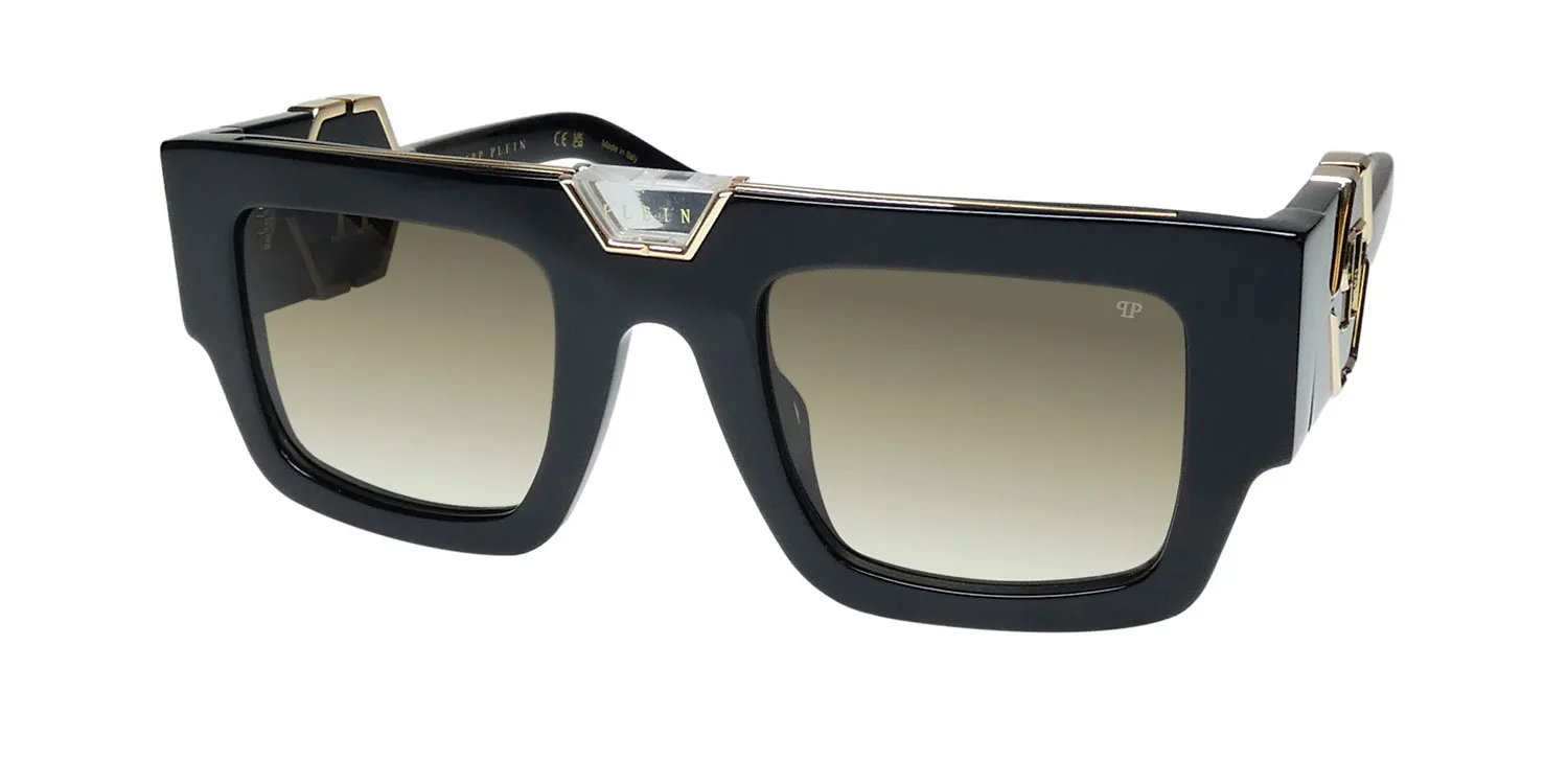 Philipp Plein Spp092 Plein Gloom 0700 Sunglasses Shiny Black 50mm