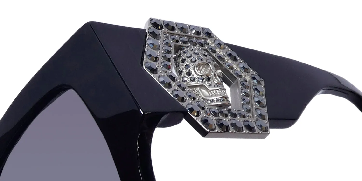 Philipp Plein Spp103s Plein Jewel 0700 Sunglasses Black 51mm 6