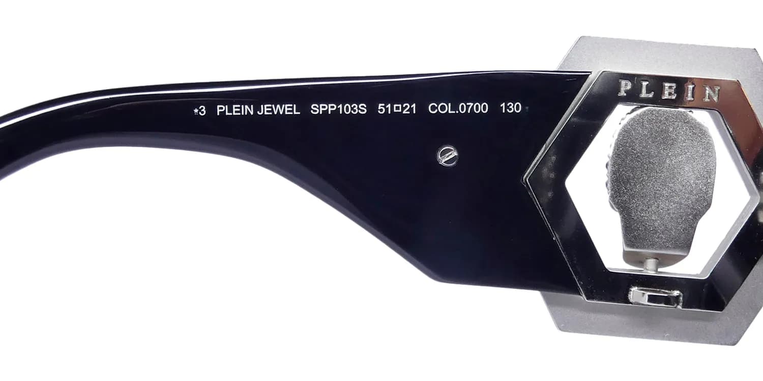 Philipp Plein Spp103s Plein Jewel 0700 Sunglasses Black 51mm 8