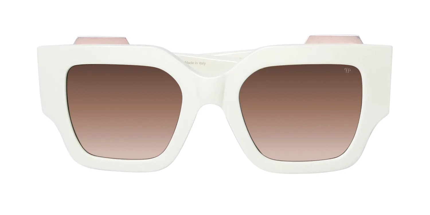 Philipp Plein Spp103s Plein Jewel 09zq Sunglasses Full Ivory 51mm 2