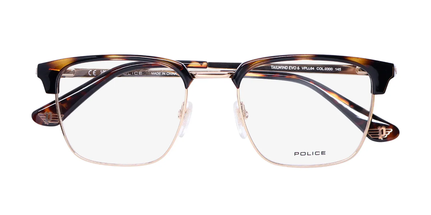 Police Vpll64 Tailwind Evo 6 0300 Eyeglasses Rose Gold 51mm 2