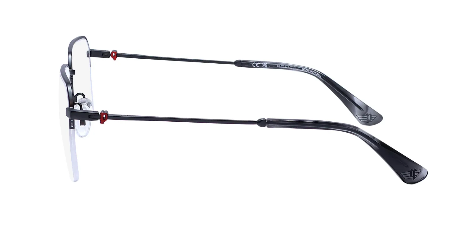 Police Vpll68 Force 1 0627 Eyeglasses Matte Gunmetal 54mm 4