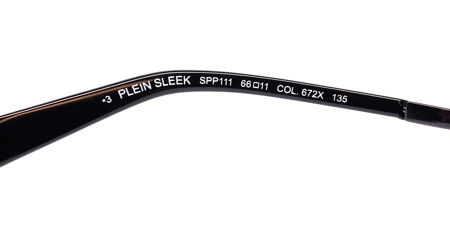 Philipp Plein Spp111 Plein Sleek 672x Sunglasses Black 66mm 8