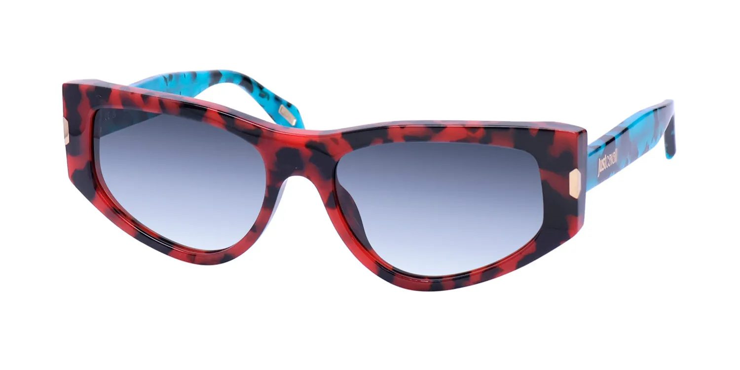 Just Cavalli Sjc034 0795 Sunglasses Red Havana 55mm