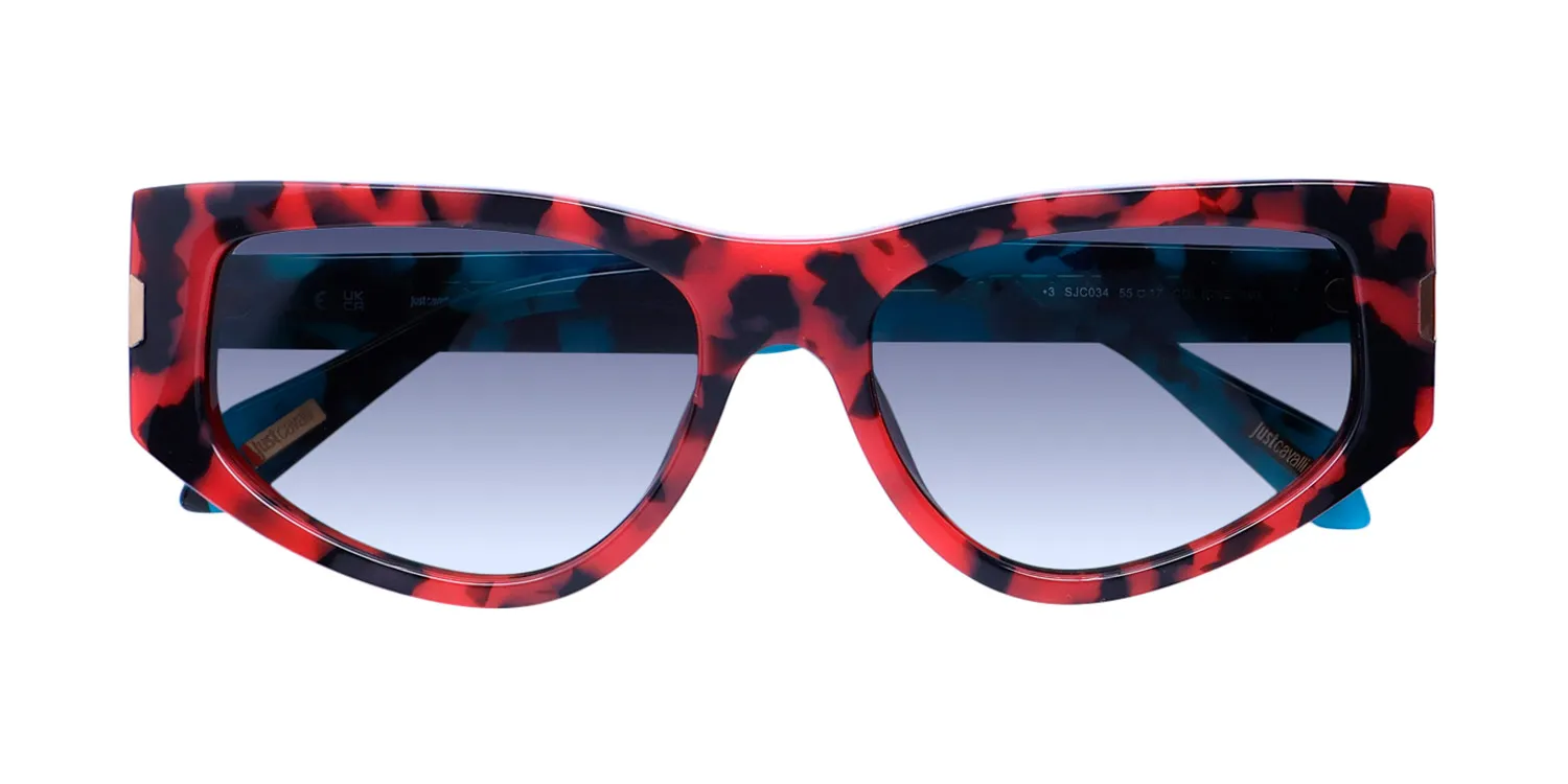 Just Cavalli Sjc034 0795 Sunglasses Red Havana 55mm 2