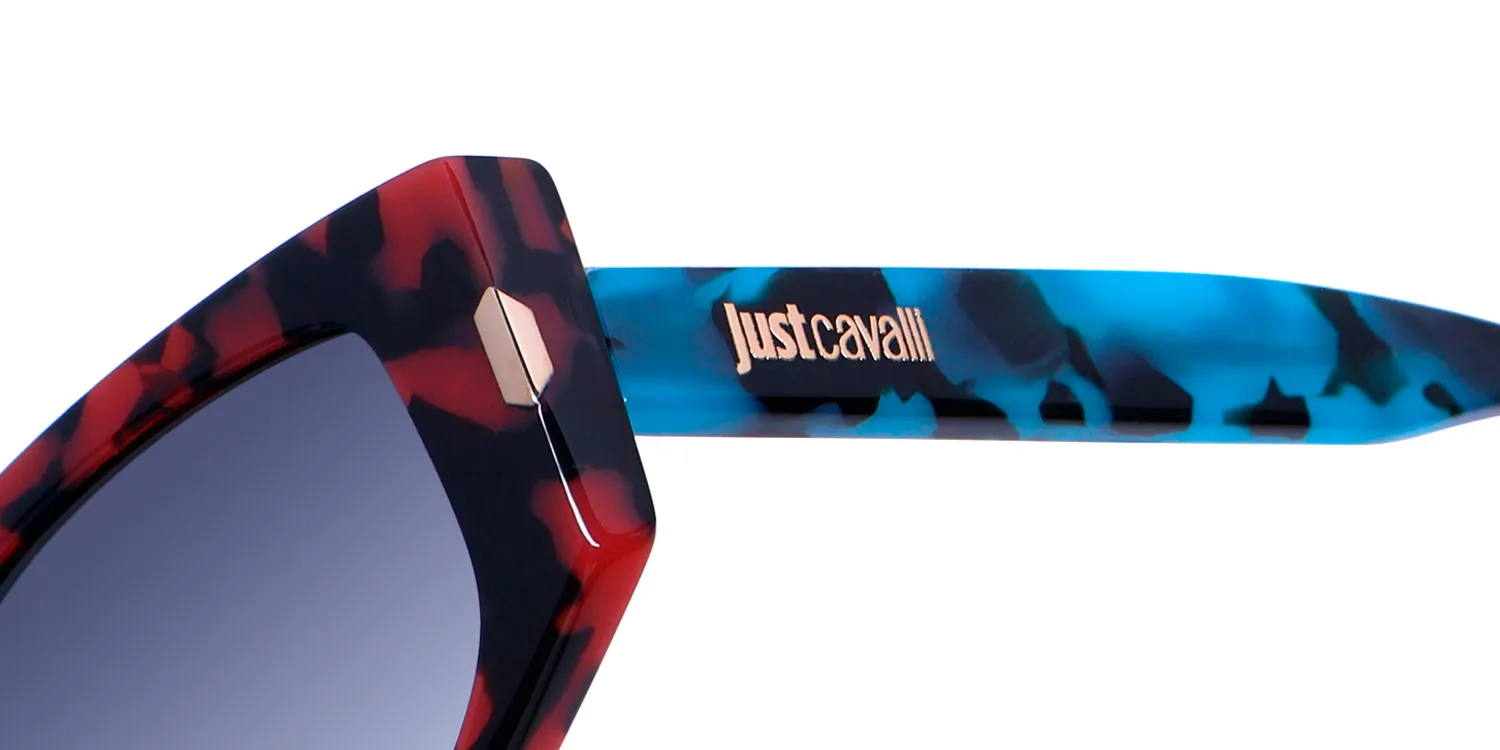 Just Cavalli Sjc034 0795 Sunglasses Red Havana 55mm 6