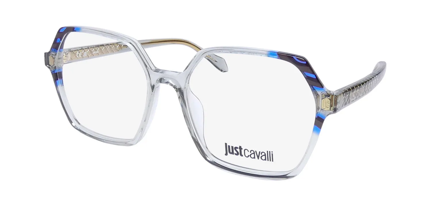 Just Cavalli Vjc047 09rm Eyeglasses Shiny Grey 53mm