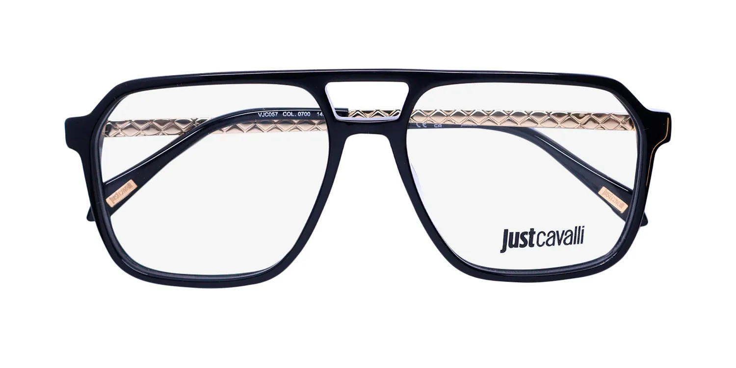 Just Cavalli Vjc057 0700 Eyeglasses Shiny Black 57mm 2