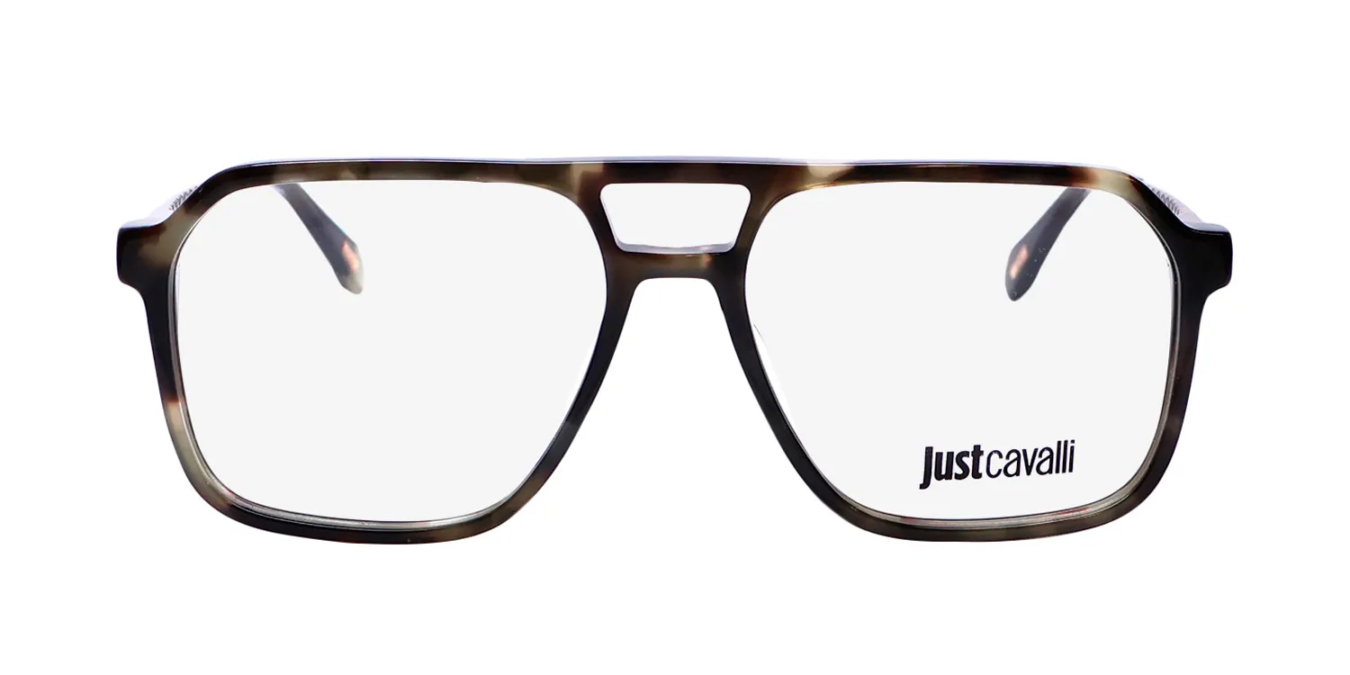 Just Cavalli Vjc057 092i Eyeglasses Shiny Green Havana 57mm 3