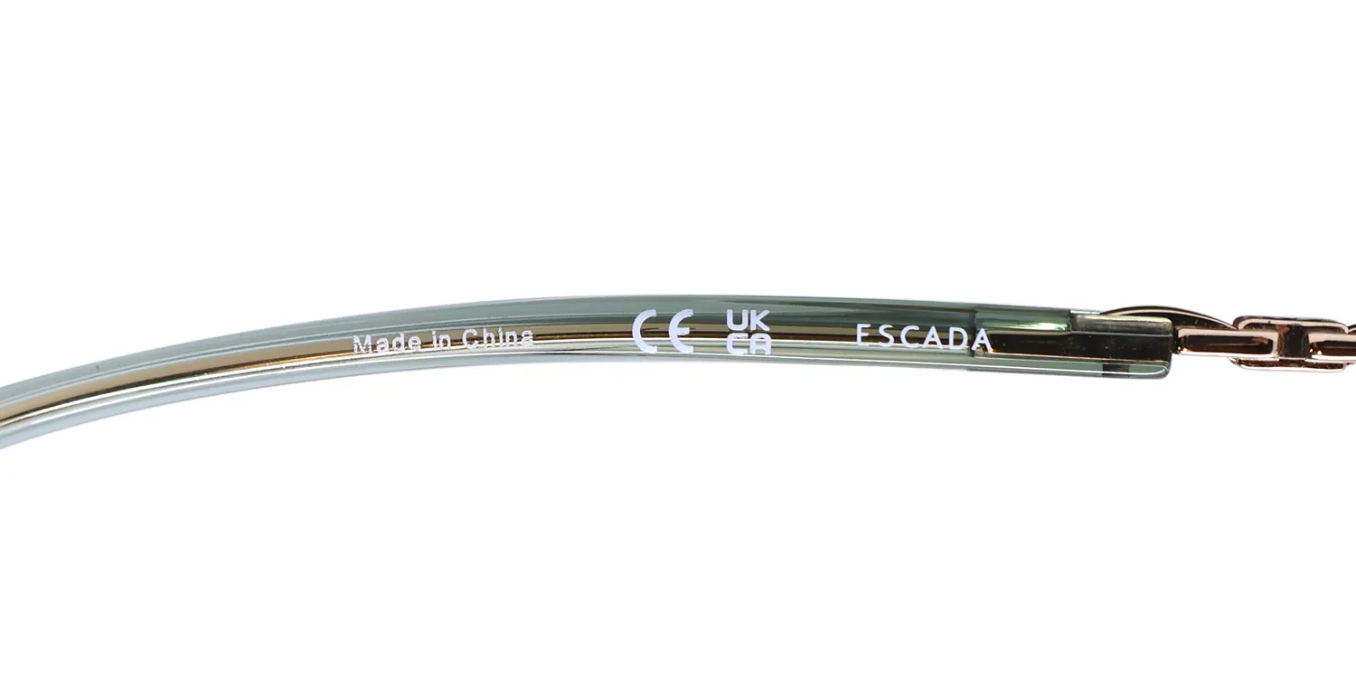 Escada Vese06 02gn Eyeglasses Shiny Transparent Green 54mm 8