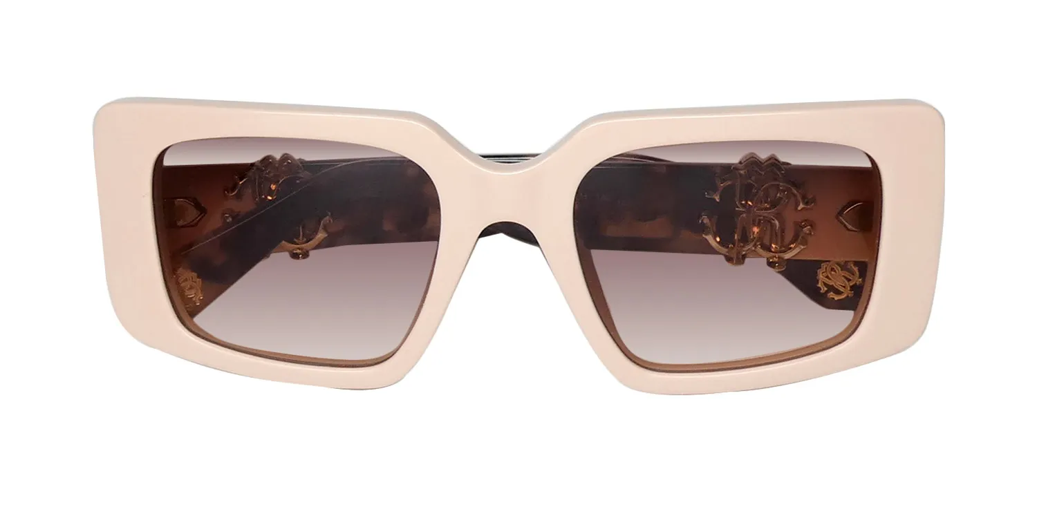 Roberto Cavalli Src039 09lh Sunglasses Shiny Full Powder Beige 51mm Women 2
