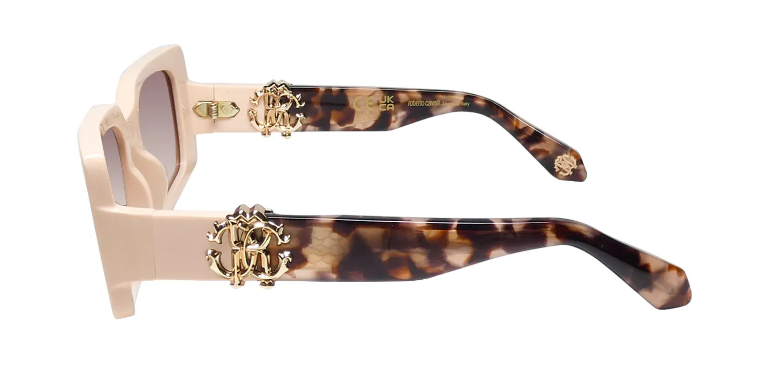 Roberto Cavalli Src039 09lh Sunglasses Shiny Full Powder Beige 51mm Women 4