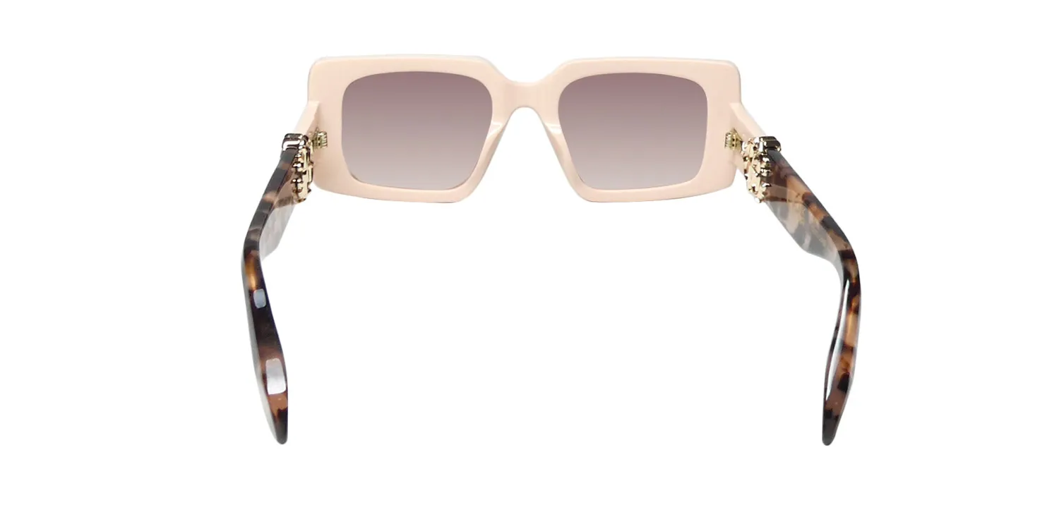 Roberto Cavalli Src039 09lh Sunglasses Shiny Full Powder Beige 51mm Women 5