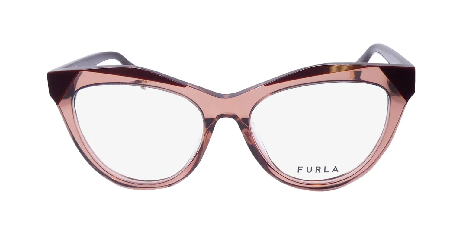 Furla Vfu766v 0805 Eyeglasses Tranparent Light Brown 52mm Unisex 3