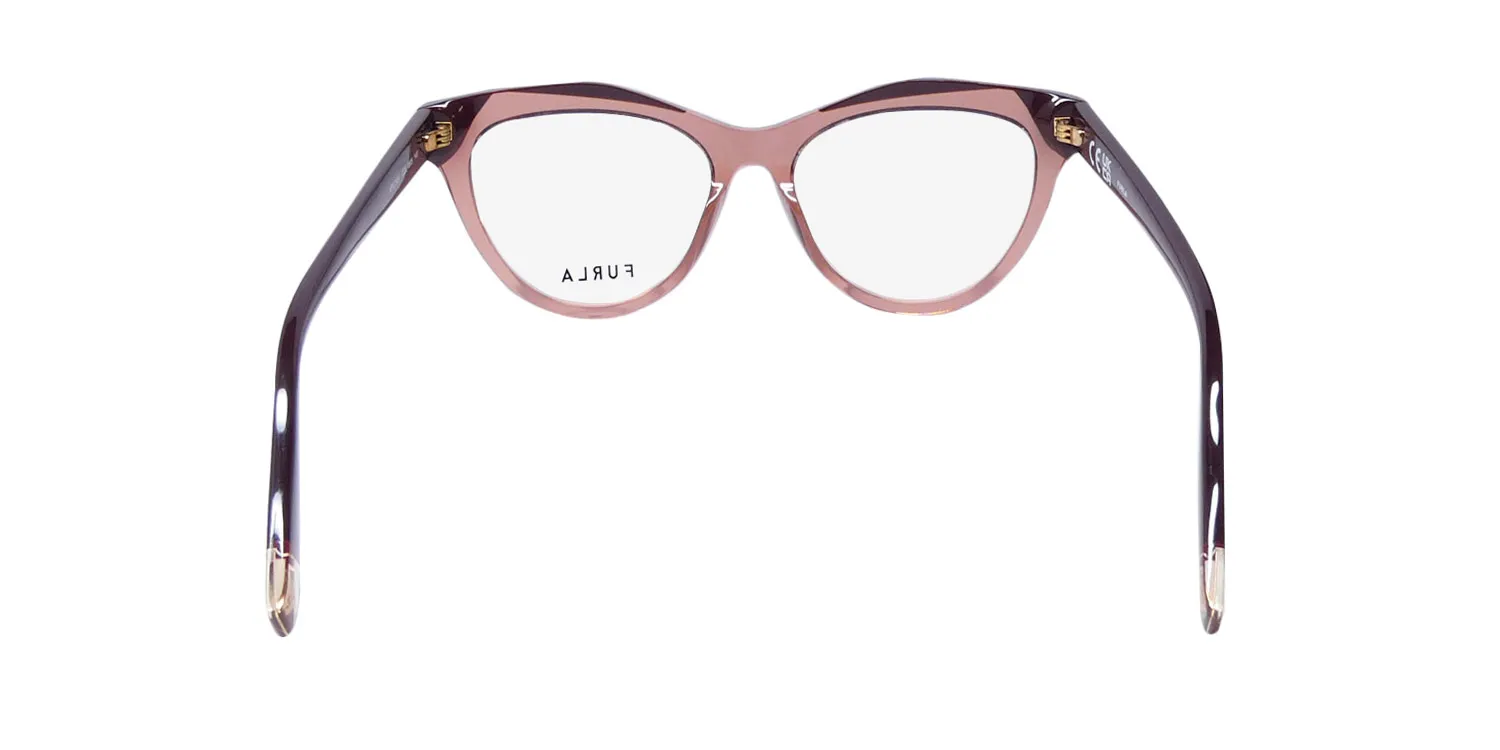 Furla Vfu766v 0805 Eyeglasses Tranparent Light Brown 52mm Unisex 5