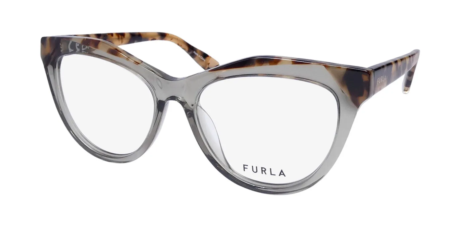 Furla Vfu766v 0g61 Eyeglasses Transparent Green 52mm Unisex